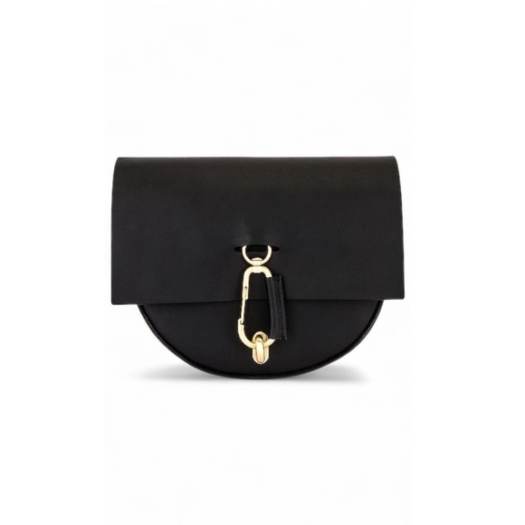 ZAC POSEN - Belay Saddle Crossbody Bag in Black Smooth leather
